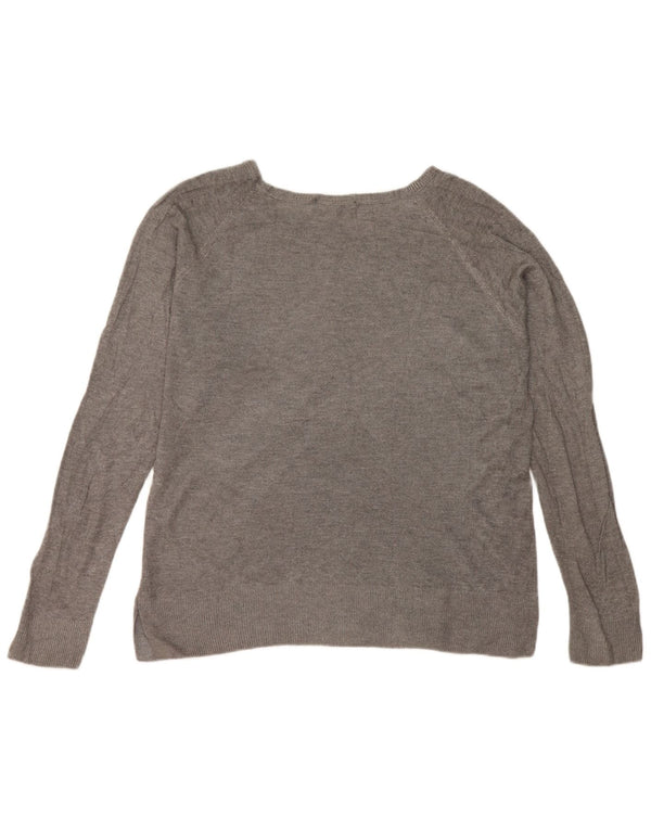 Zara ženski džemper s morskim izrezom UK 16 Large Gray