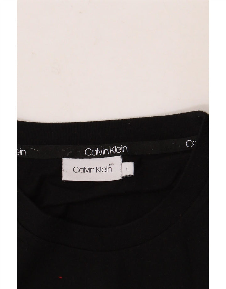 CALVIN KLEIN Muška velika crna majica s grafičkim motivima