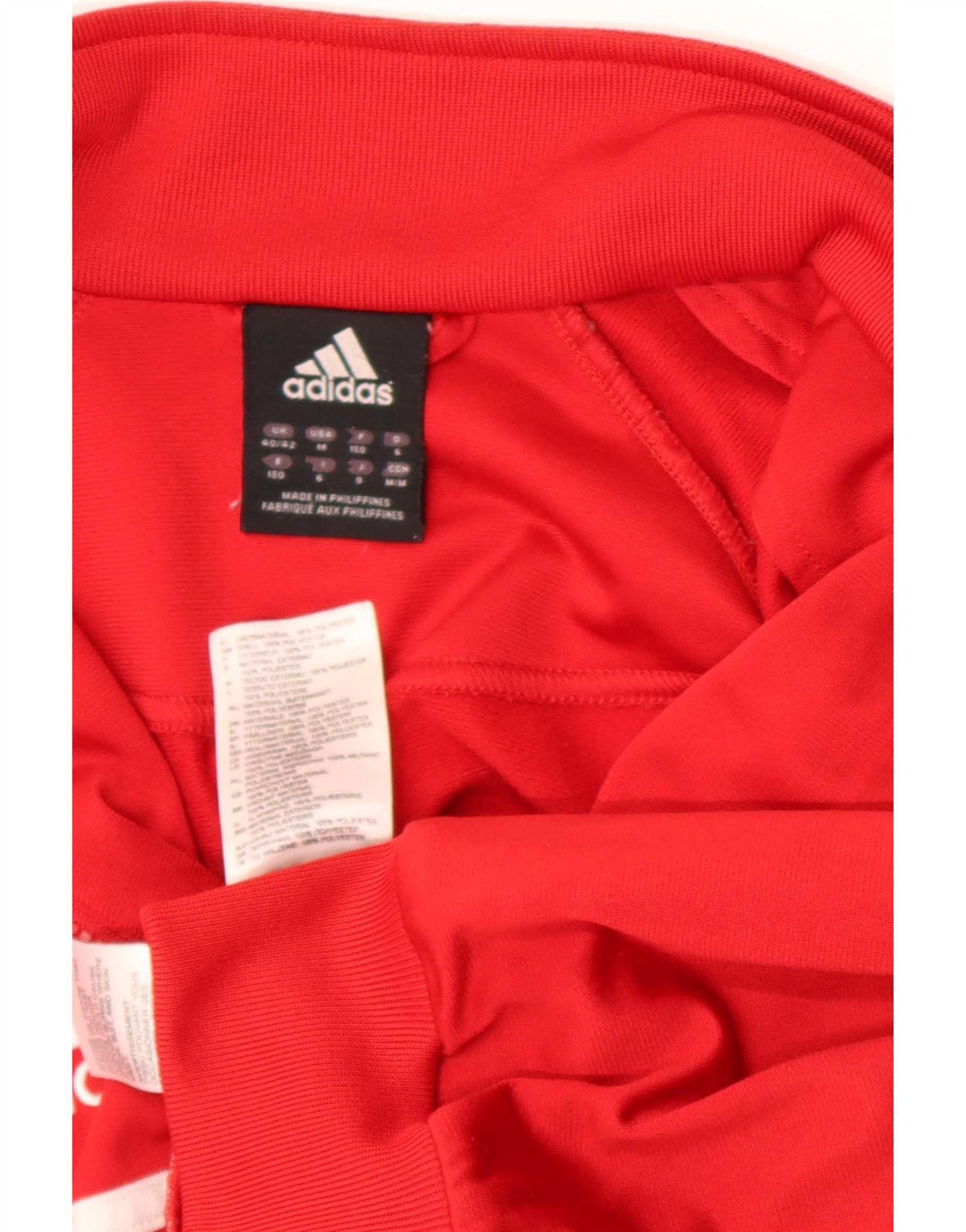 Adidas muška trenirka gornja jakna UK 40/42 poliester srednje crvene boje