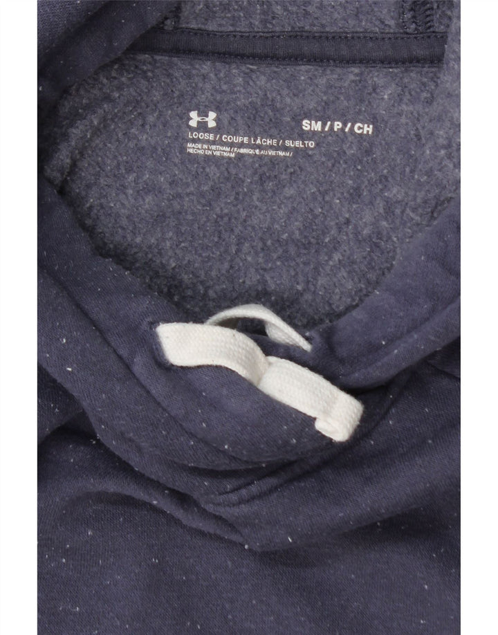 UNDER ARMOUR Mens Hoodie Jumper Small Navy Blue Flecked Vintage Under Armour and Second-Hand Under Armour from Messina Hembry 