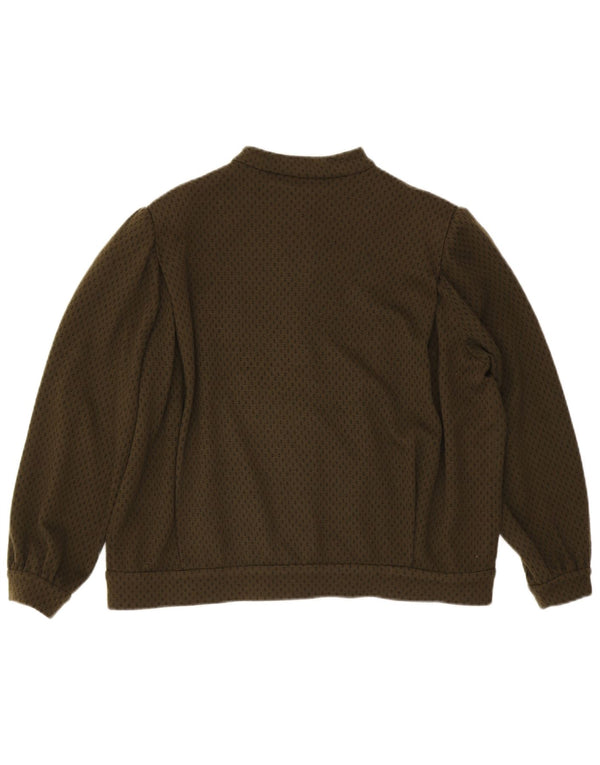 Vintage ženska bomber jakna UK 20 2XL kaki točkasta