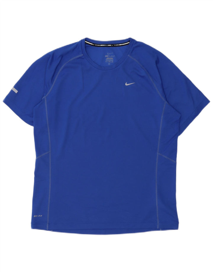 Nike Dri Fit majica kratkih rukava, veliki plavi poliester