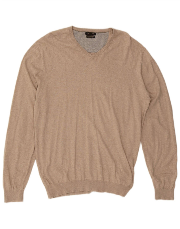 Massimo Dutti, veliki muški pulover s V-izrezom, veliki pamuk