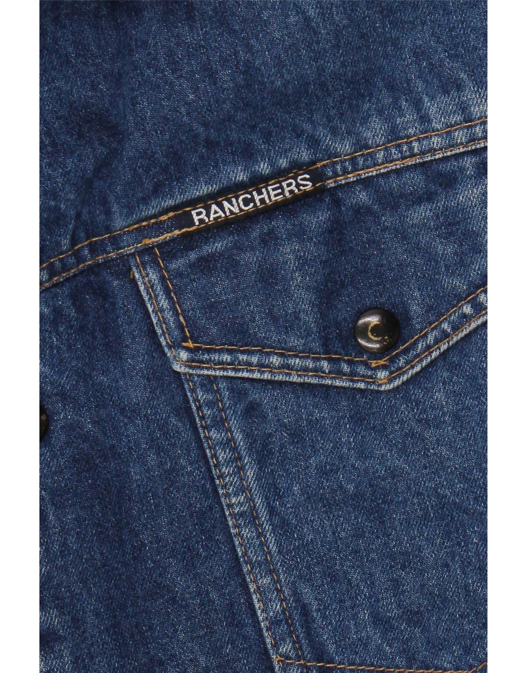 Vintage Mens Denim Sherpa Jacket UK 38 Medium Blue