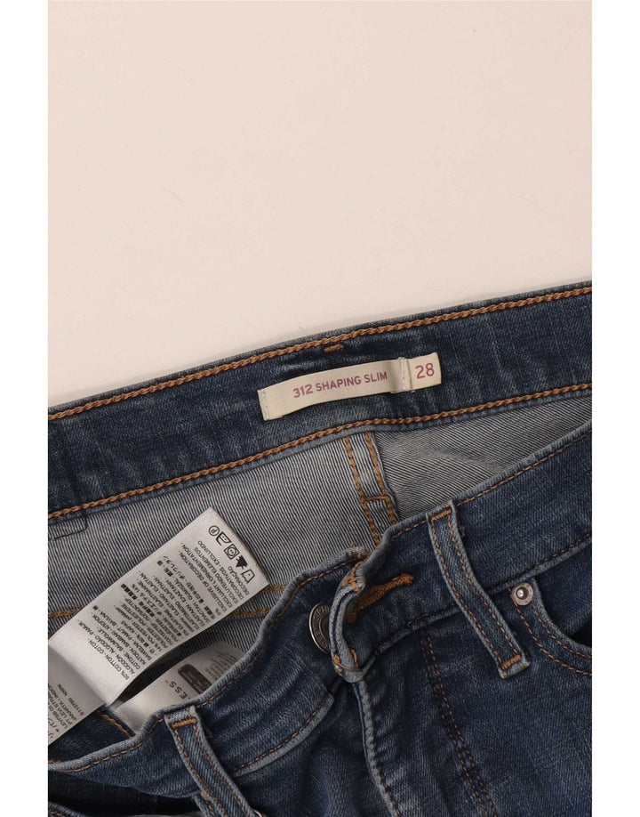 Levi's Ženske 312 uske traperice s oštrim oblikom W28 L27 Plavi pamuk