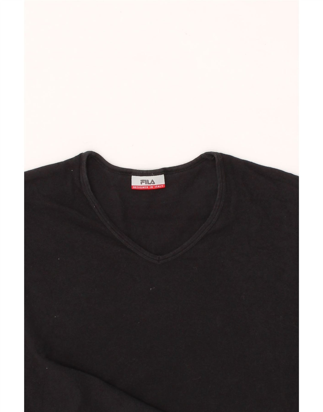 FILA Womens T-Shirt Top UK 14 Medium Black Cotton Vintage Fila and Second-Hand Fila from Messina Hembry 