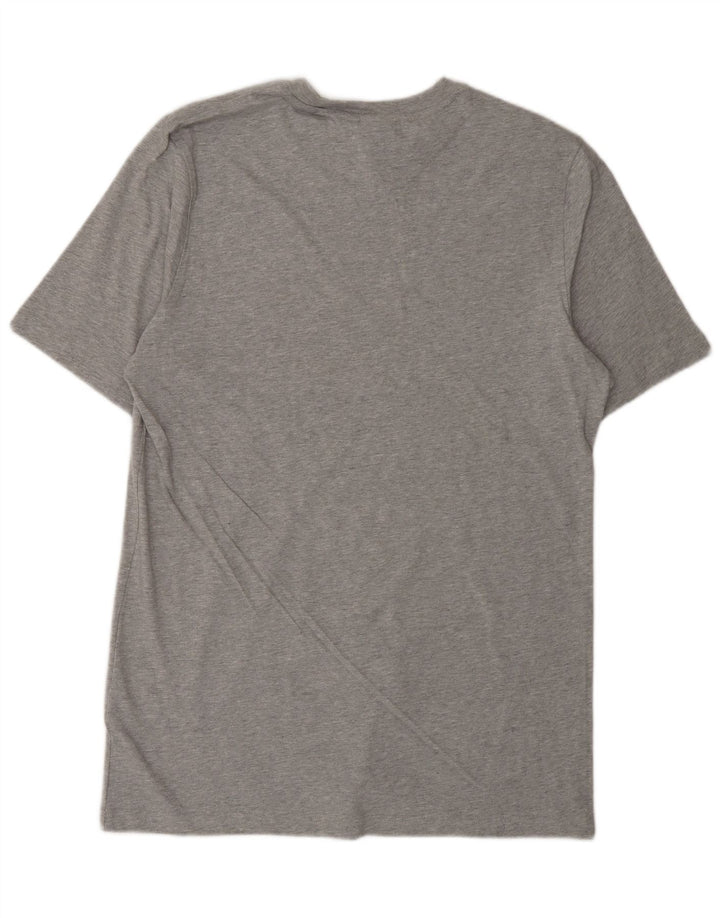 ADIDAS Mens Graphic T-Shirt Top Medium Grey Cotton