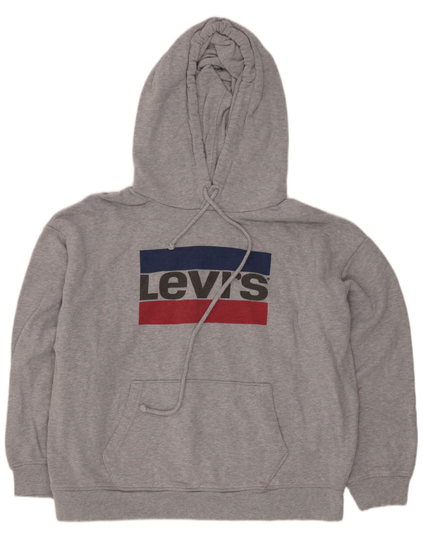 Levi's ženska majica s kapuljačom s grafičkim motivima UK 14 Large Grey Flected