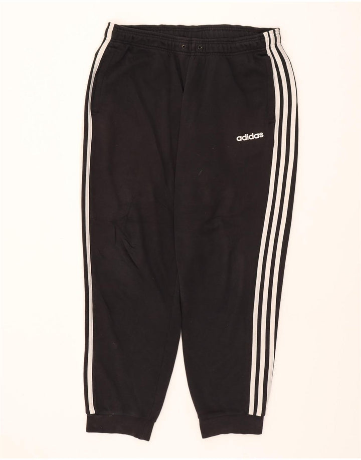 ADIDAS Mens Tracksuit Trousers Joggers Large  Black Polyester Vintage Adidas and Second-Hand Adidas from Messina Hembry 