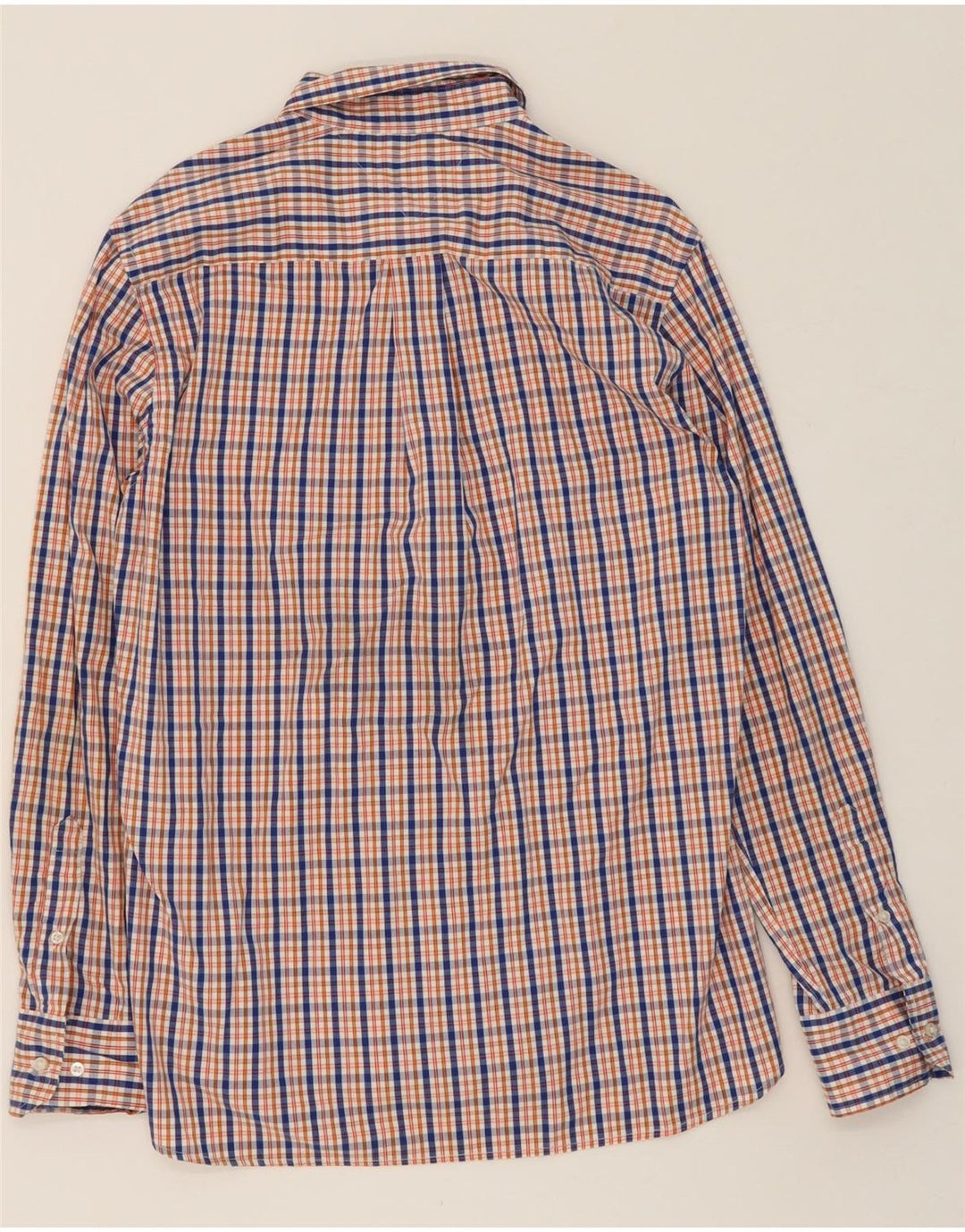 TOMMY HILFIGER Mens Custom Fit Shirt Size 15 1/2 Medium Orange Check Vintage Tommy Hilfiger and Second-Hand Tommy Hilfiger from Messina Hembry 