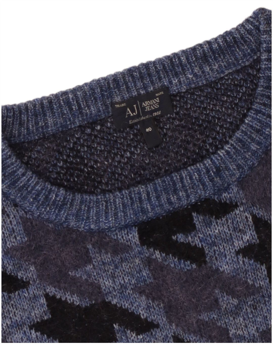 Armani Jeans ženski džemper s veznim izrezom EU 40 srednje tamnoplave boje