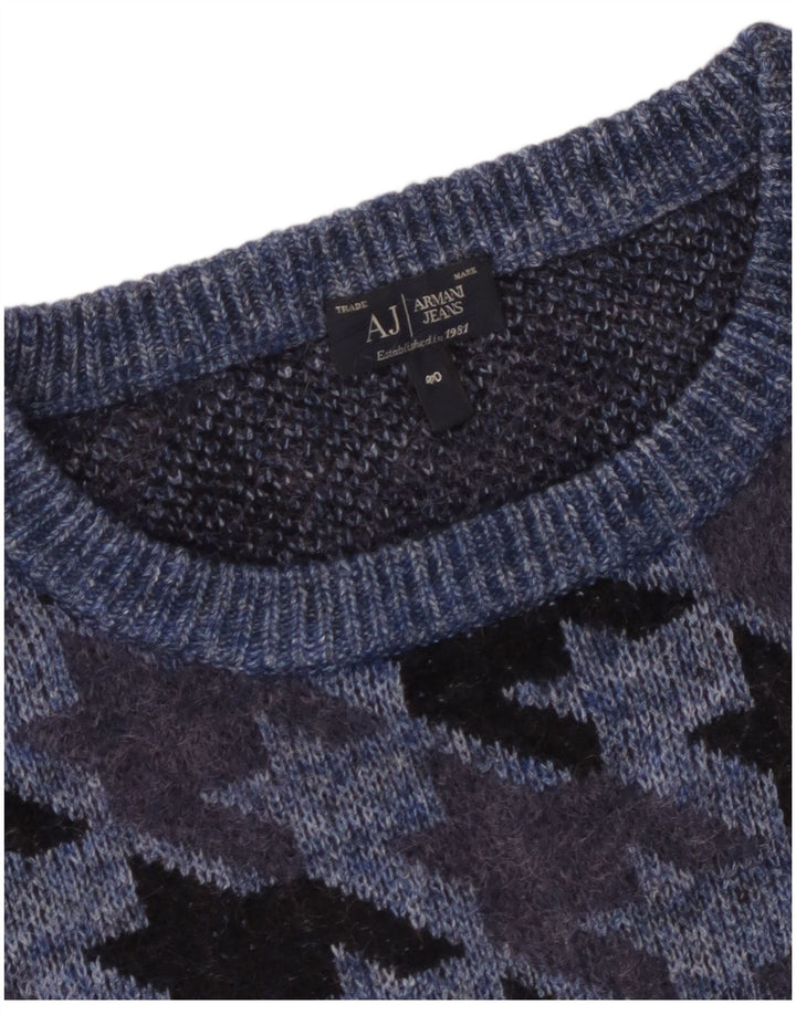 Armani Jeans ženski džemper s veznim izrezom EU 40 srednje tamnoplave boje