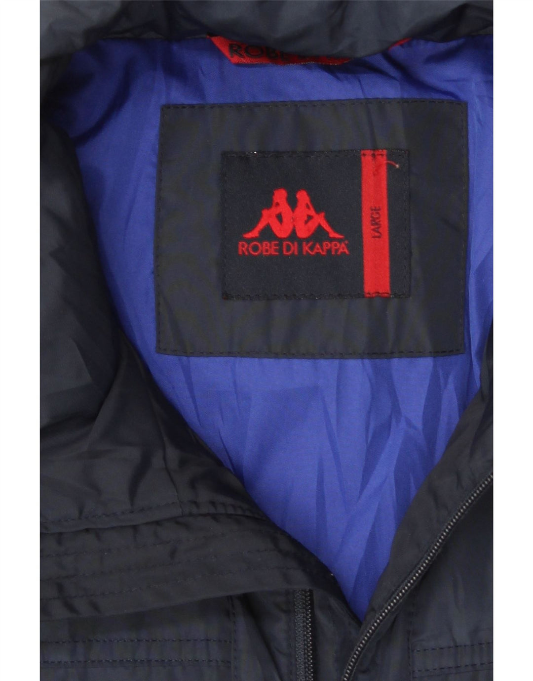 Kappa muška podstavljena jakna UK 40 veliki tamnoplavi poliester