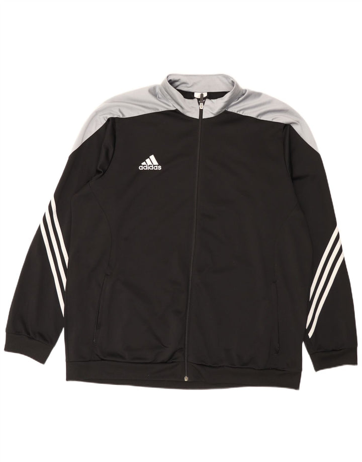 Adidas muška trenirka gornja jakna 2XL crni poliester u boji