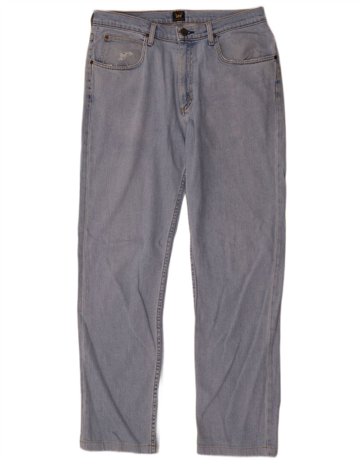 Lee Mens Brooklyn Straight Jeans W33 L32 Plavi pamuk