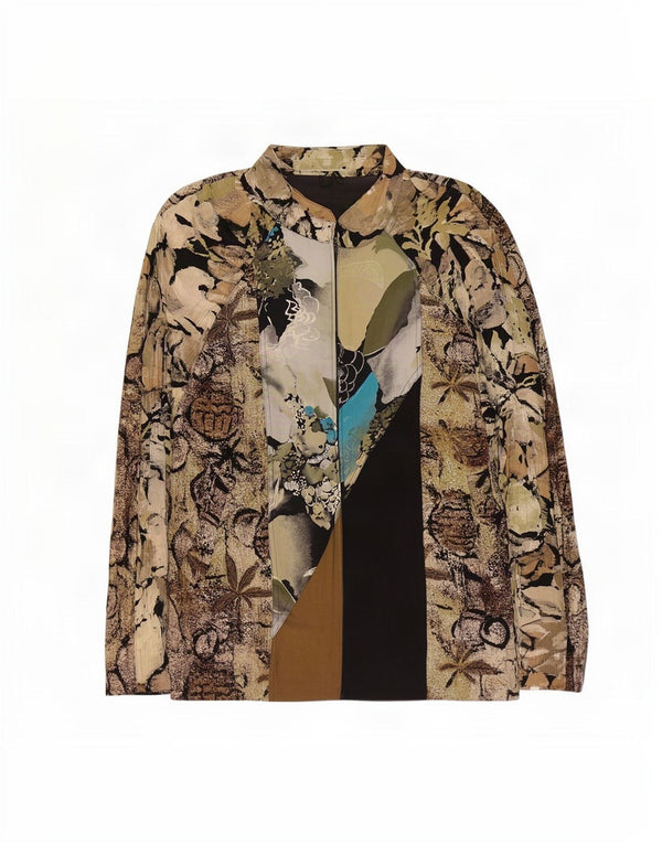 Gerry Weber ženska prevelika bomber jakna EU 40, srednji kaki cvjetni modal