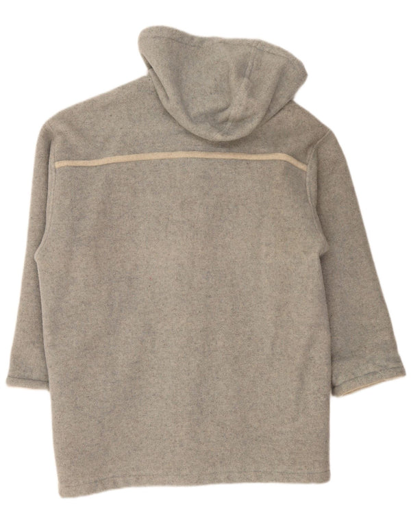 Vintage ženski kaput s kapuljačom UK 18 XL siva vuna