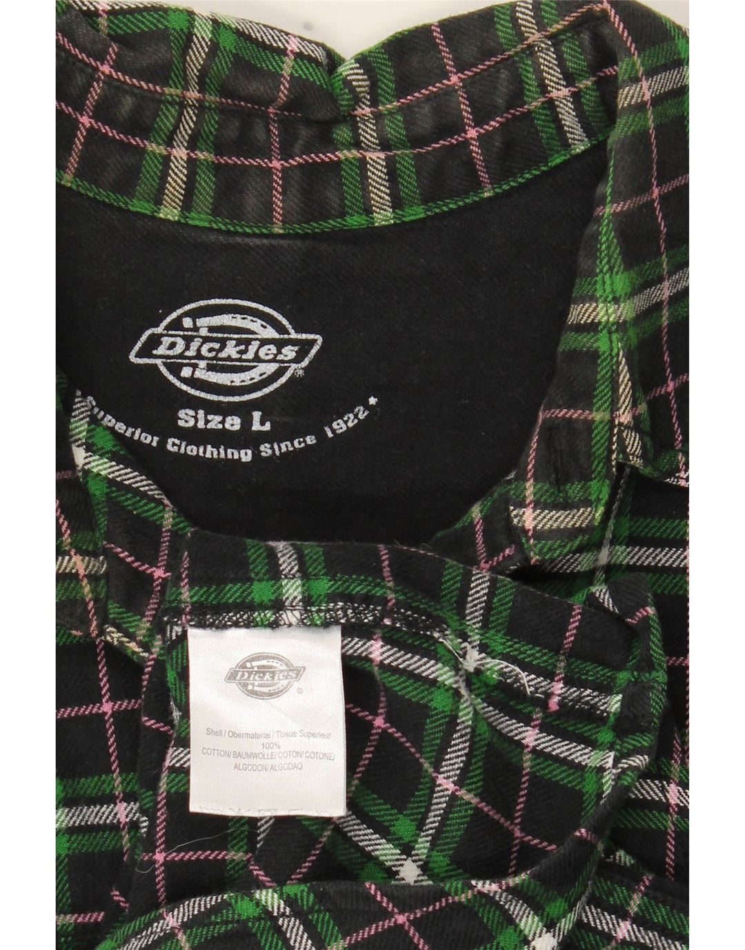 Dickies muška flanelska košulja, veliki zeleni karirani pamuk