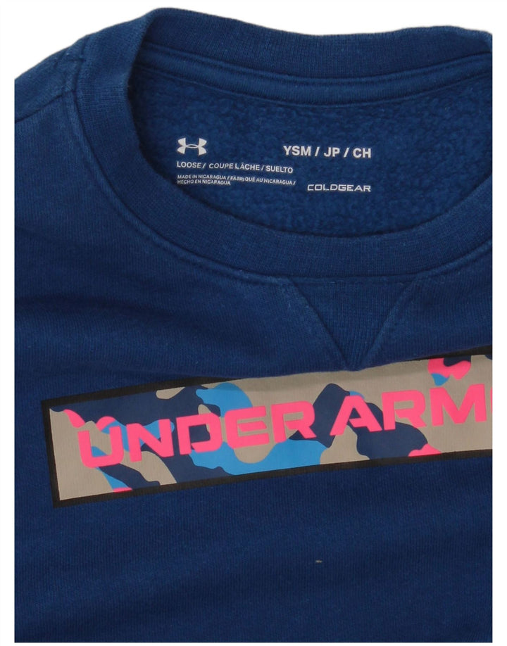 Under Armour Boys Cold Gear Graphic Sweatshirt džemper 7-8 Years Small Blue