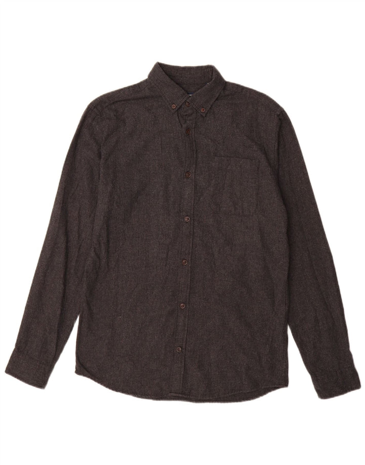 JACK & JONES Muška flanelska košulja srednje sivi pamuk