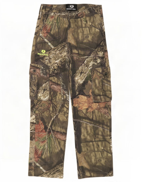 Mossy Oak Cargo hlače za dječake 10-11 godina Large W26 L25 Kaki kamuflažne