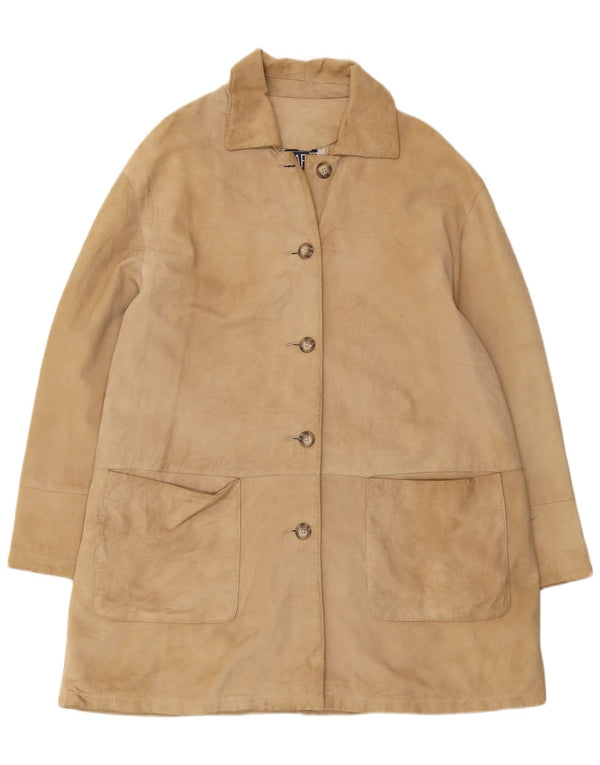 VINTAGE ženski kaput od antilopa IT 46 velika bež koža