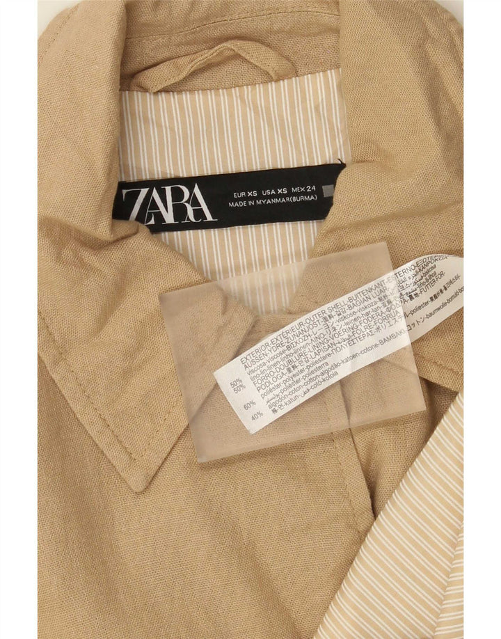 Zara ženska prevelika bomber jakna UK 6 XS bež viskoza