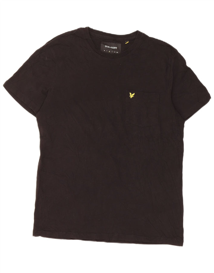Lyle & Scott muška majica kratkih rukava Srednji crni pamuk
