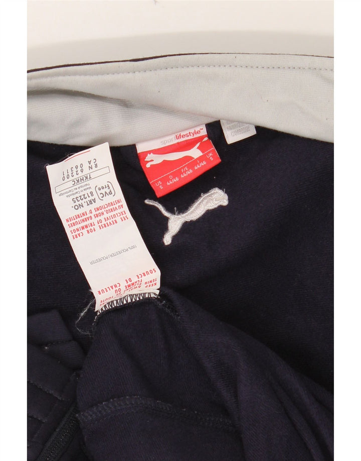 PUMA Mens Tracksuit Top Jacket Small Navy Blue Colourblock Polyester