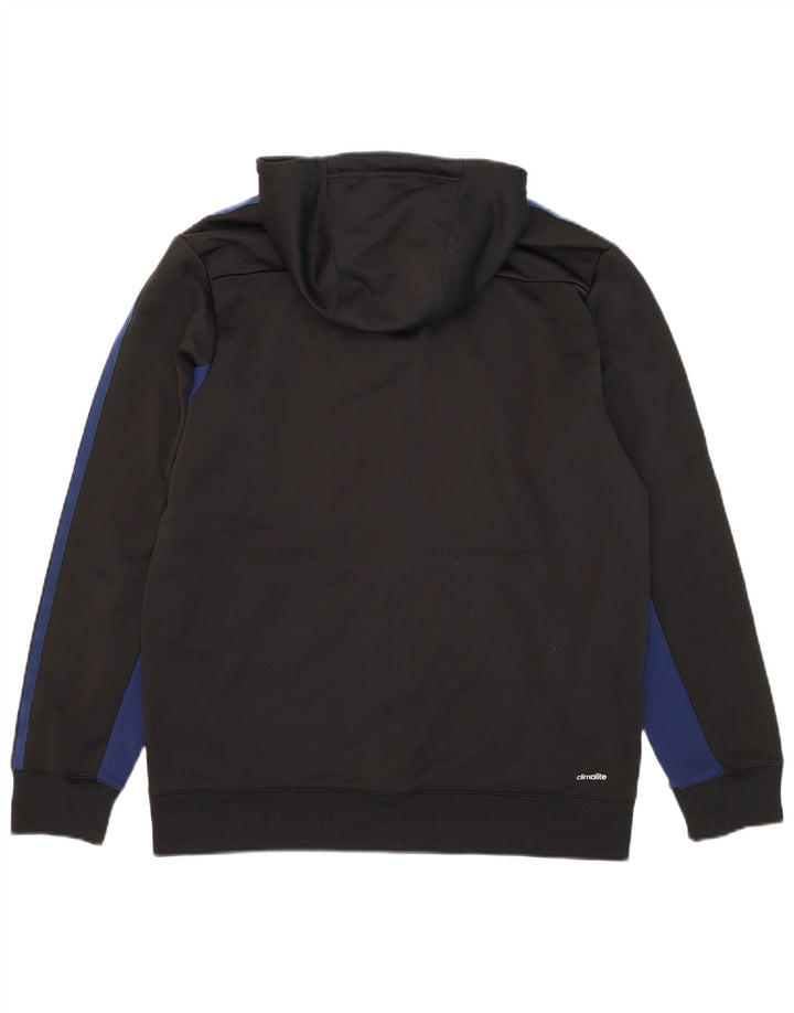 Adidas muška pulover s kapuljačom Climalite, srednje crna, poliester