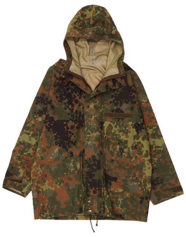 Vintage muška vojna jakna s kapuljačom UK 42 XL višebojna kamuflažna
