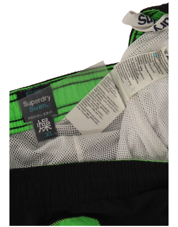 Superdry muške kratke hlače za kupanje s grafičkim motivima XL, crni poliester