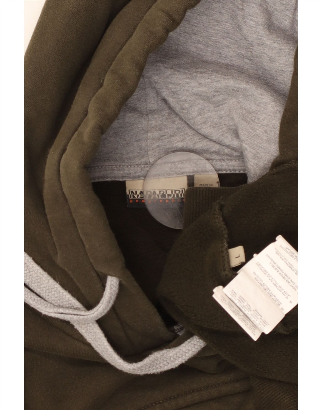 NAPAPIJRI Muška majica s kapuljačom Geographic Graphic, veliki kaki pamuk