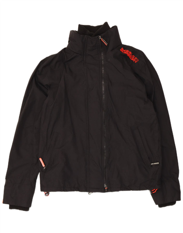 Superdry ženska jakna vjetrovka UK 18 XL crni najlon