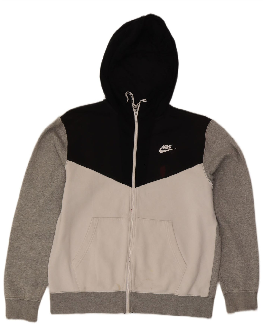 Nike muški pulover s kapuljačom s patentnim zatvaračem, srednje sivi pamuk