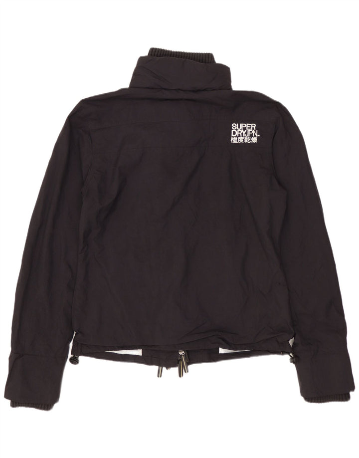 Superdry ženska kišna jakna UK 16 Veliki crni najlon