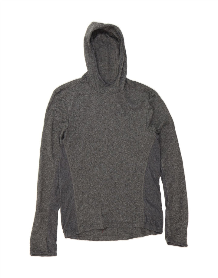 ADIDAS Mens Climalite Hooded Top Long Sleeve Small Grey Polyester Vintage Adidas and Second-Hand Adidas from Messina Hembry 