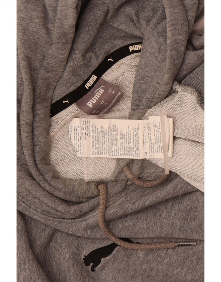 Puma muška majica s kapuljačom srednje sivi pamuk