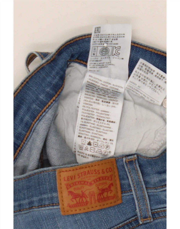 Levi's ženske traper kratke hlače W26 male plave boje pamuka