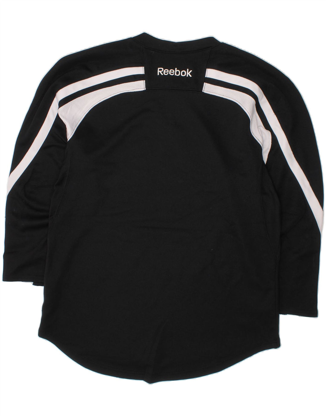 REEBOK Boys Top 3/4 Sleeve 13-14 Years XL Black Colourblock Polyester Vintage Reebok and Second-Hand Reebok from Messina Hembry 