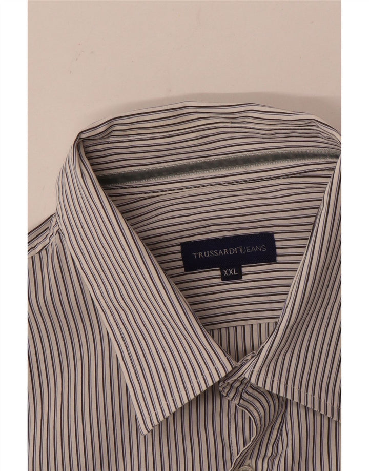 Trussardi Jeans muška košulja 2XL na bijele pruge