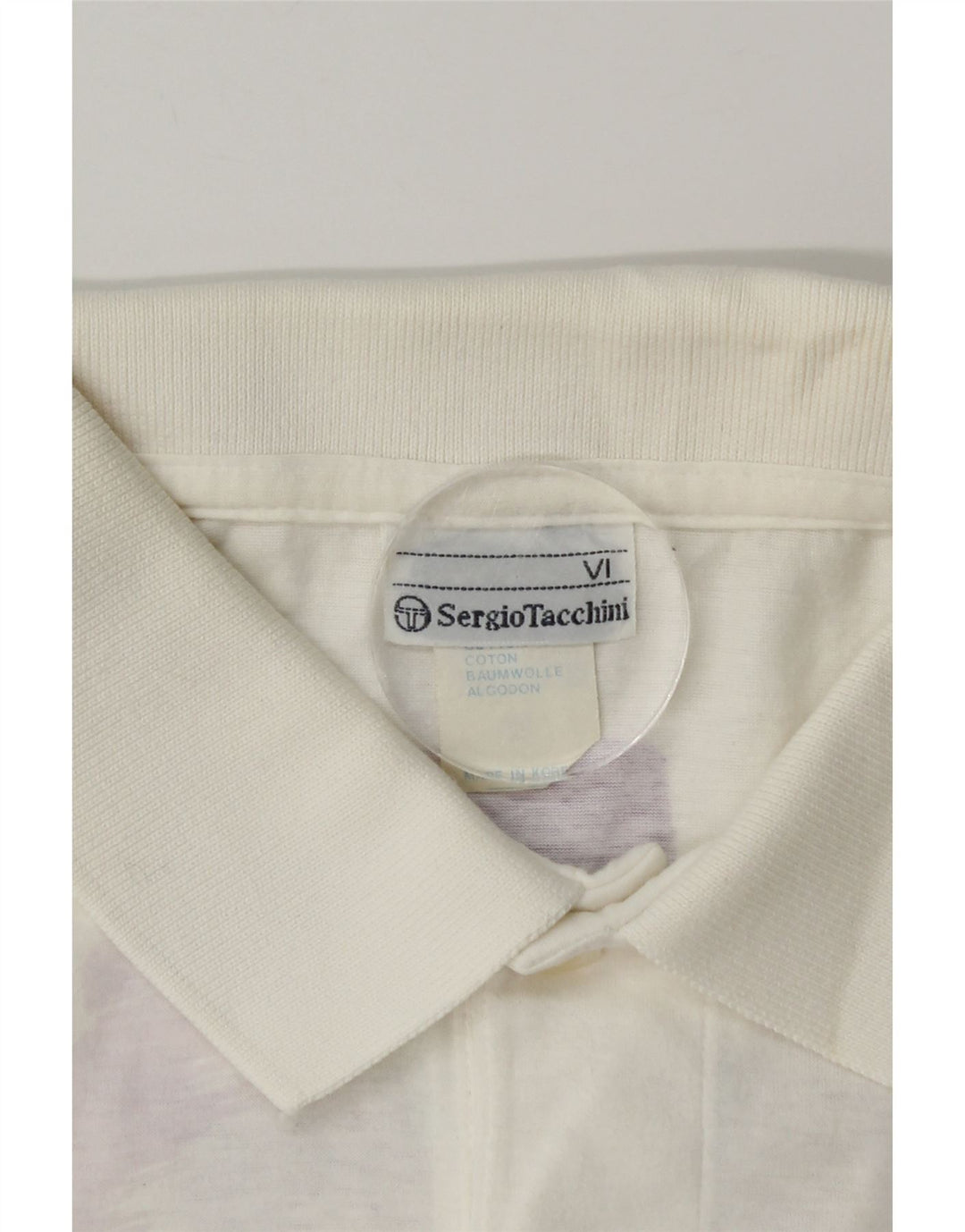 Sergio Tacchini muška polo majica s grafikama, velika bijela kravata, pamuk