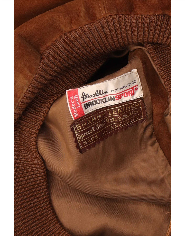 Vintage muška bomber jakna od brušene kože UK 38 srednje smeđe kože