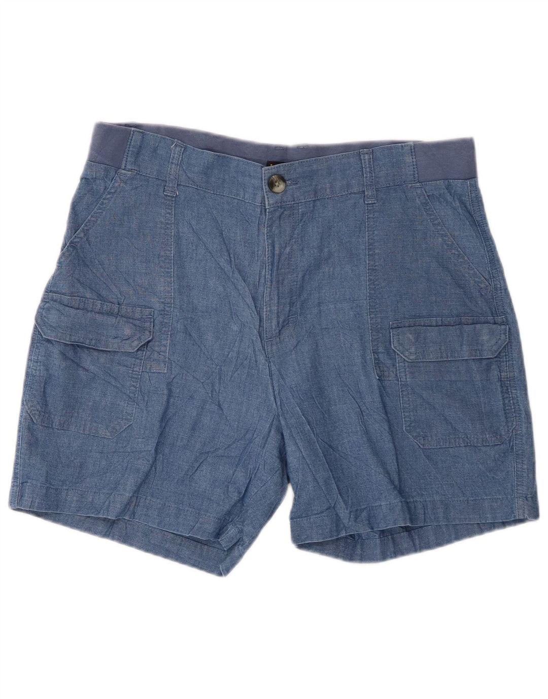 Lee ženske kargo kratke hlače srednjeg rasta opuštenog kroja US 12 Large W32 plavi pamuk