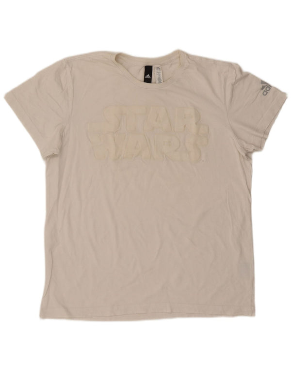 Velika bijela pamučna majica s kratkim rukavima Adidas Star Wars Graphic