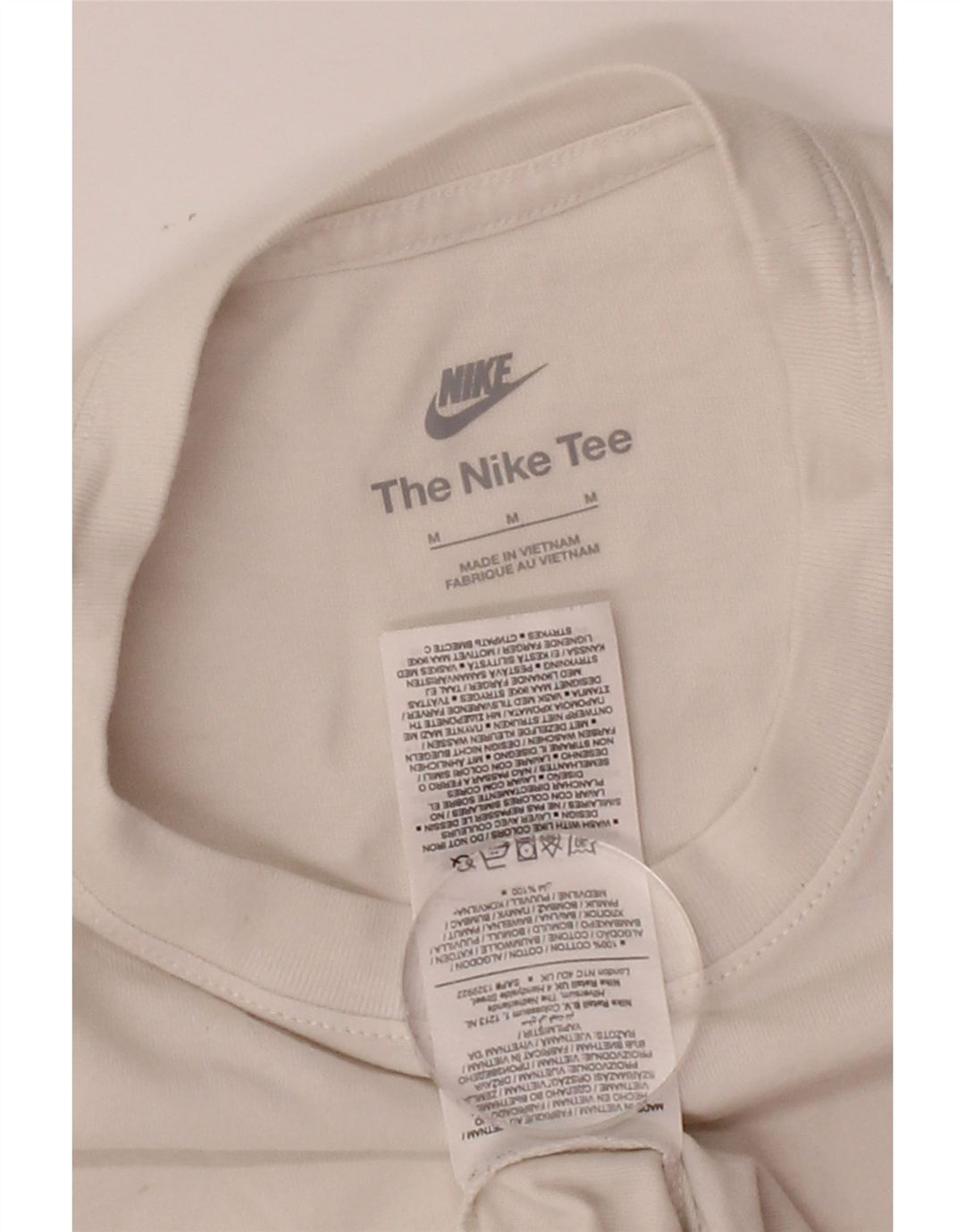 NIKE Mens T-Shirt Top Medium Off White Cotton Vintage Nike and Second-Hand Nike from Messina Hembry 