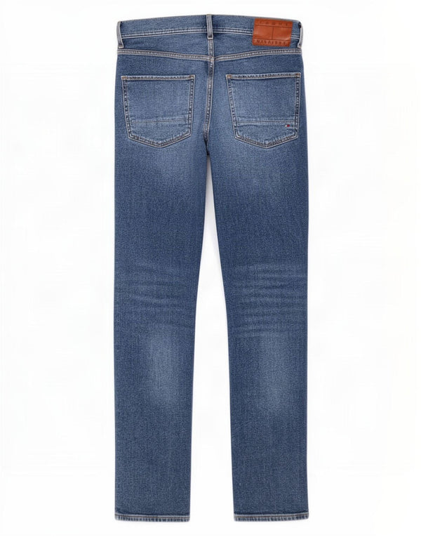 Tommy Hilfiger Mens Denton Straight Jeans W32 L32 Plavi pamuk