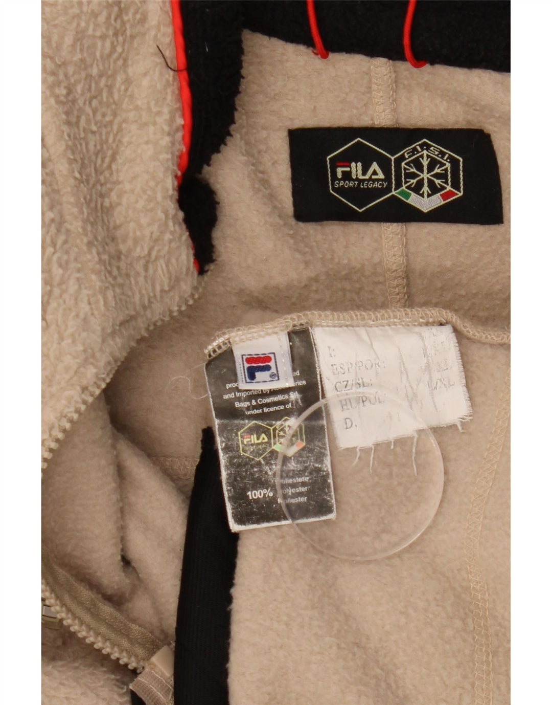 Fila Muška jakna od flisa UK 40 Large Beige Colourblock Poliester