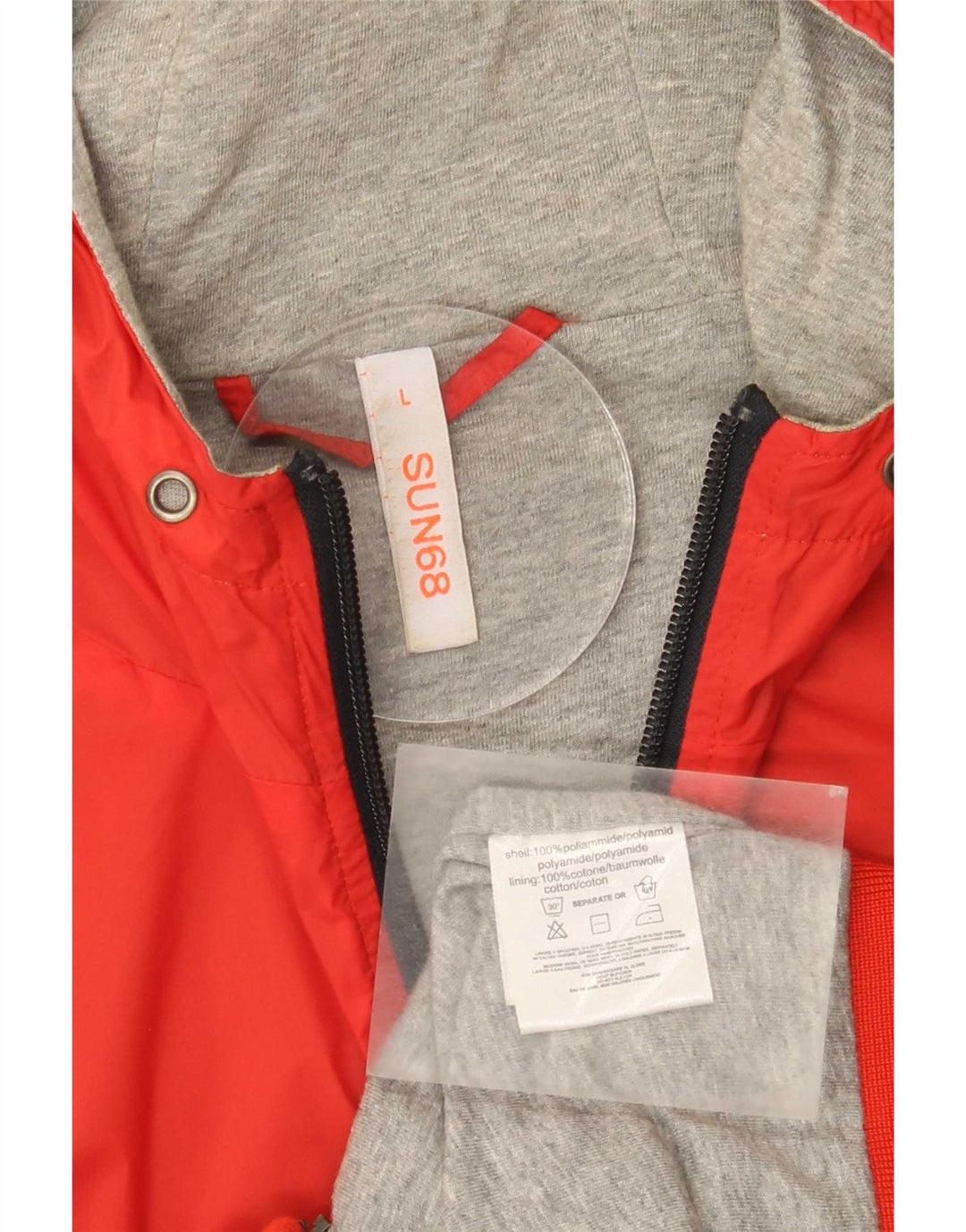 Sun68 Muška bomber jakna s kapuljačom UK 40 Large Red Polyamide