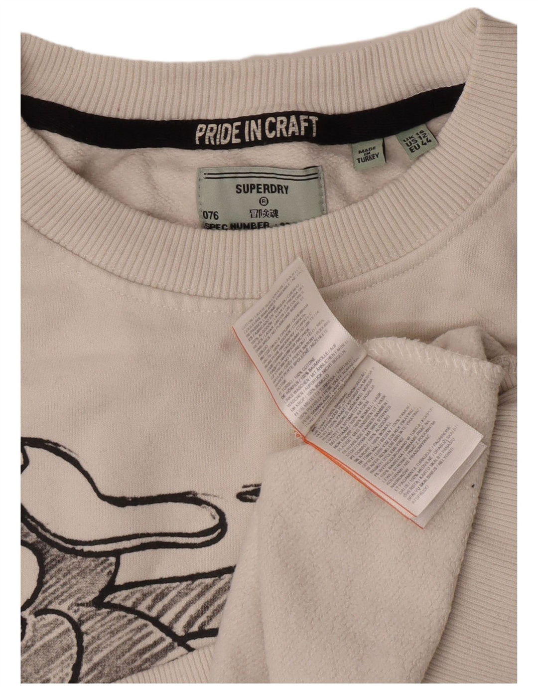 Superdry Ženska prekomjerna trenirka s grafičkim motivima UK 16 Velika bijela